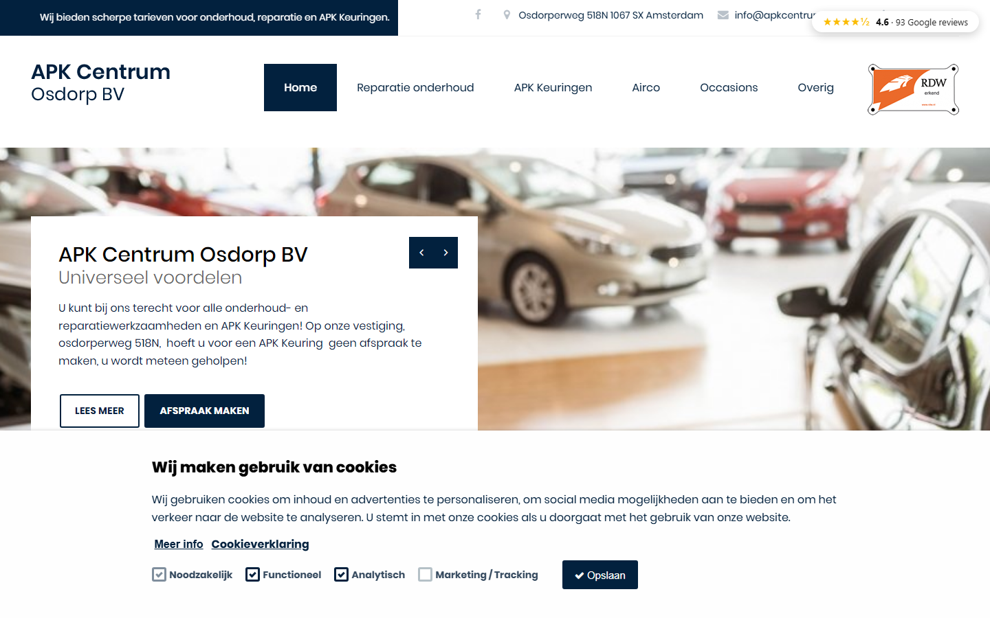 Voorbeeld van APK Centrum Osdorp met toevoegingen